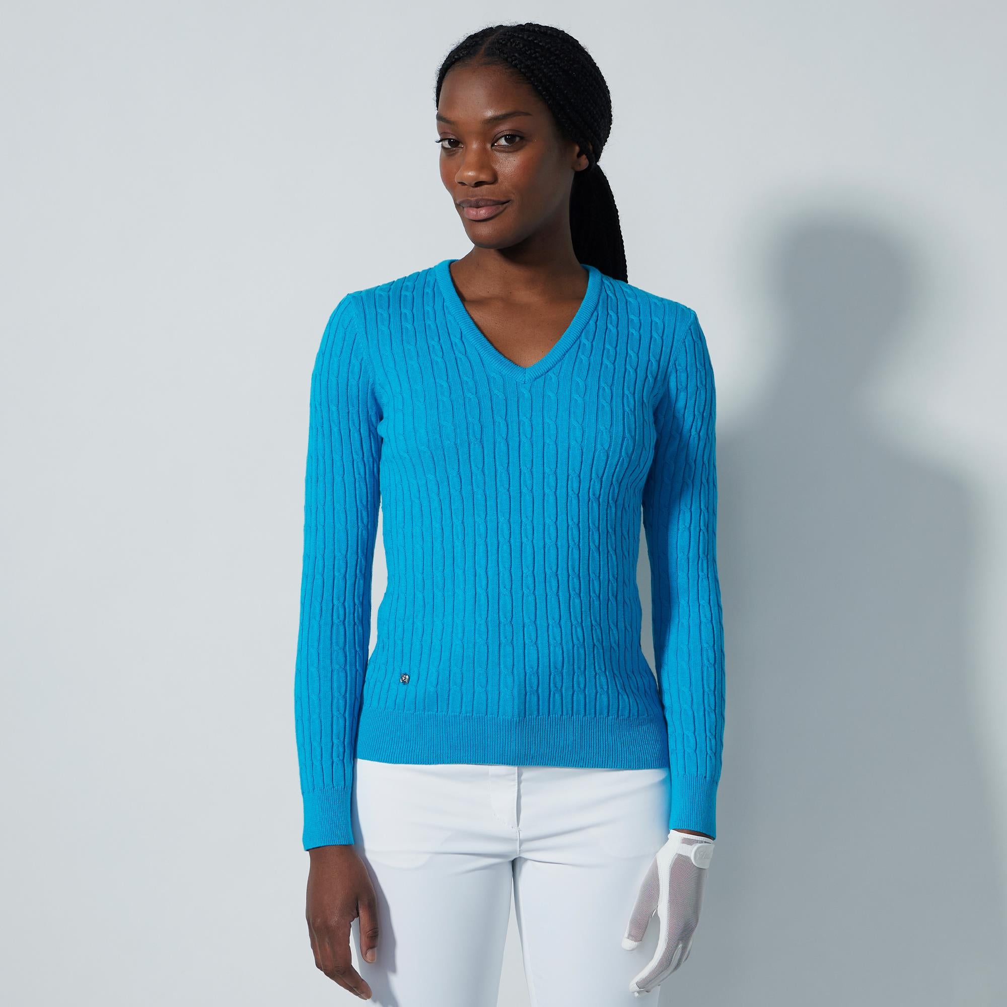Daily Sports Madelene Knitted Ladies Golf Sweater Sea Salt